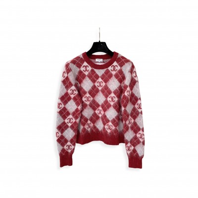 CHANEL ARGYLE KNIT CARDIGAN 